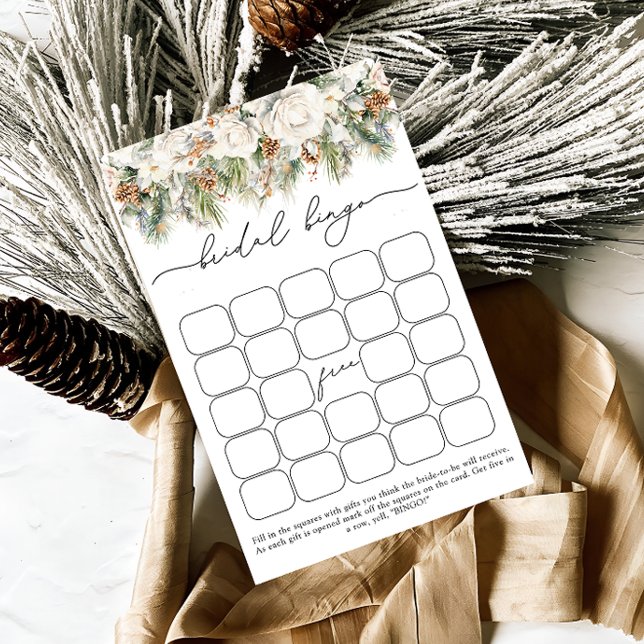 Möhippan Watercolor Winter Blommigt Bingo Game (Skapare uppladdad)