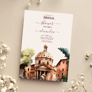 Möhippan Whimsical Watercolor Italy Destination Inbjudningar
