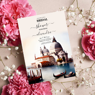 Möhippan Whimsical Watercolor Italy Destination Inbjudningar