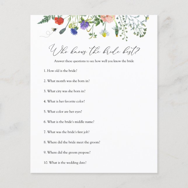 Möhippan Wildblombi som känner Bride (Framsida)