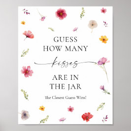 Möhippan Wildblomma gissar hur många Kisses Poster