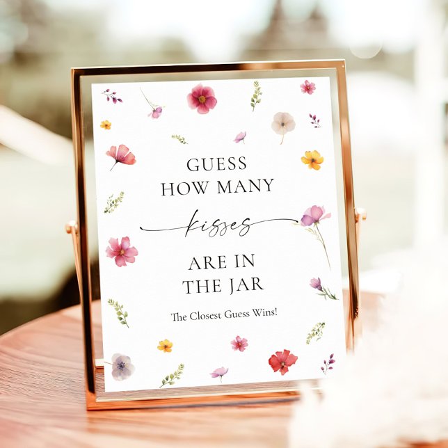 Möhippan Wildblomma gissar hur många Kisses Poster (Skapare uppladdad)