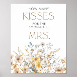 Möhippan Wildblomma Hur många kisses Poster