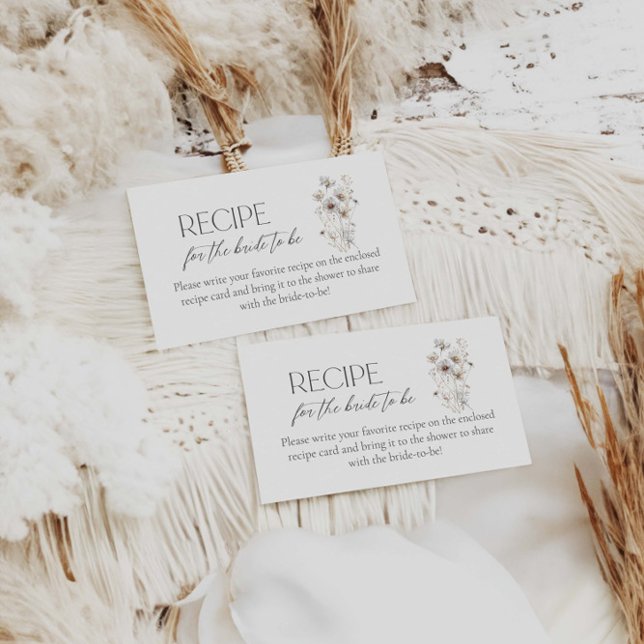 Möhippan Wildblomma Recept för Bride ska Tilläggskort (Skapare uppladdad)