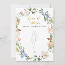 Möhippan Wildblommor gissar Dress Game Inbjudningar