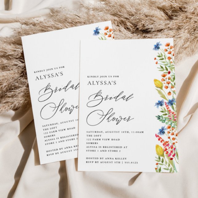 Möhippan Wildblomsskugga Inbjudningar (Skapare uppladdad)