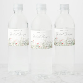 Möhippan Wildblomsskugga Vattenflaskor Etikett