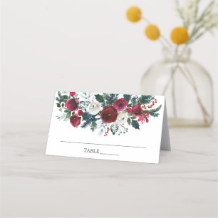 Möhippan Winter Bloom Blommigt Placeringskort