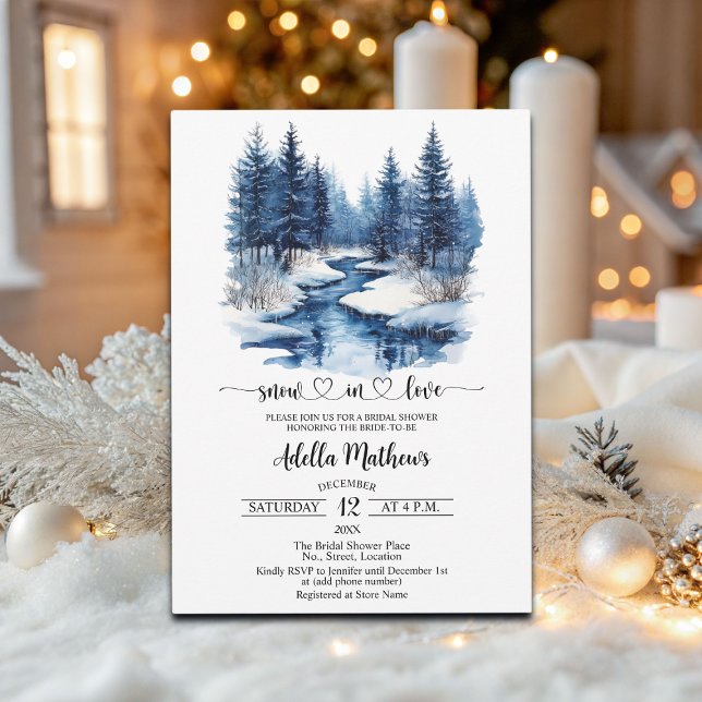 Möhippan Winter Forest Elegant Inbjudningar (Skapare uppladdad)