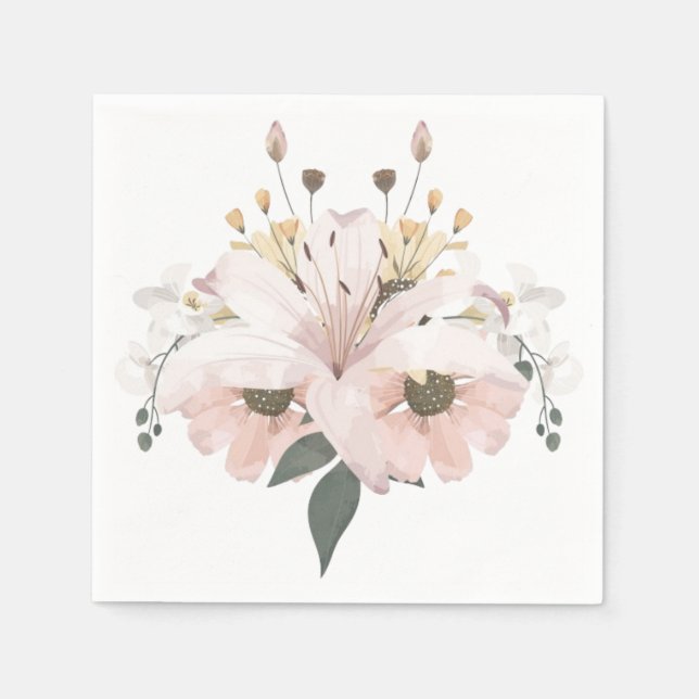 Möhippans blommigt pappersservett (Framsidan)