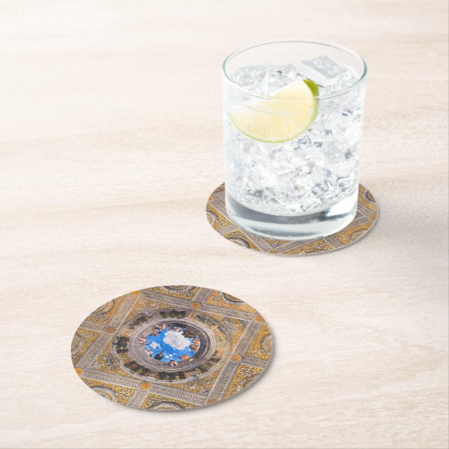 Möhippans kammare, tak av Andrea Mantegna Underlägg Papper Rund (Insitu)