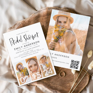 Möhippans minimalistiska QR-kod - enkelt foto Inbjudningar