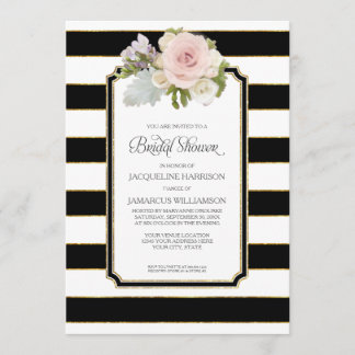 Möhippans Söt, blomstrande konst Deco Rand Modern Inbjudningar