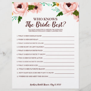 Möhippans spel som känner till Blommigten Bride