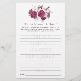 Möhippans spel vars minnesburgundi-Blommigtar