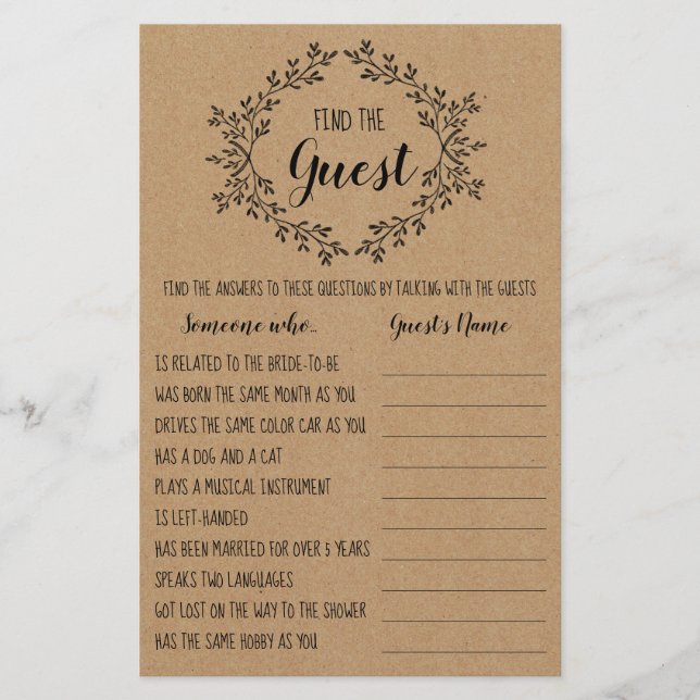 Möhippans spelsökning - gästkortet flygblad (Framsidan)