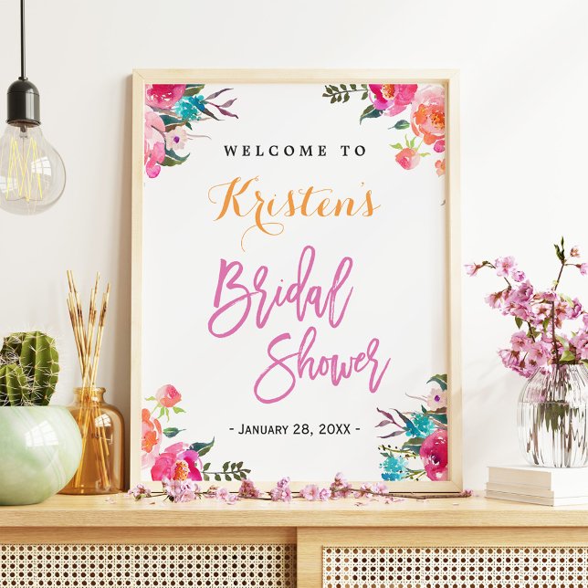Möhippans tecken | Modern Blommigt för vattenfärg Poster (Skapare uppladdad)