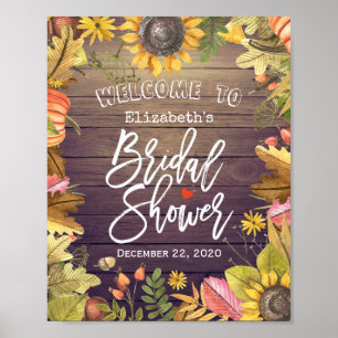 Möhippans välkomstmaple Löv Pumpkin-solros Poster