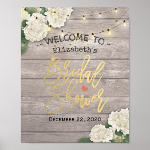 Möhippans välkomstträdsblommor String Ljus Poster