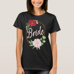 Möhipparty Bröllop Brudslöja Blommig Br T Shirt