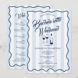 Möhipparty Itinerary Bach Weekend Vin Inbjudningar