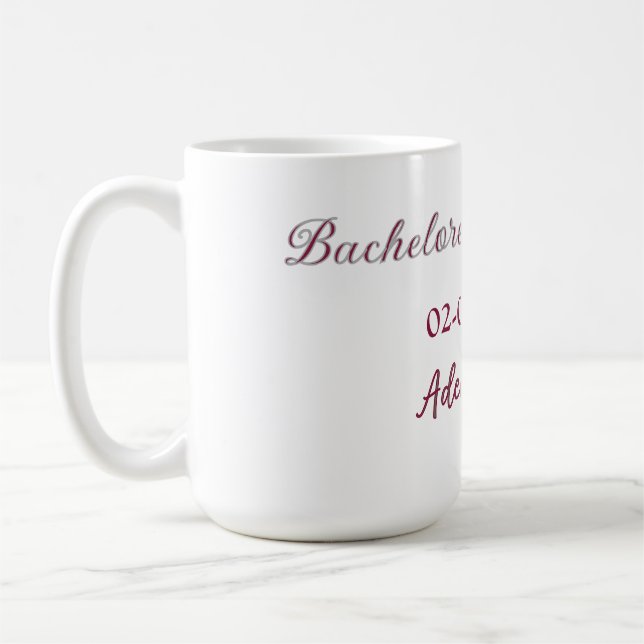 möhipparty namn maron datum brud shower s kaffemugg (Vänster)