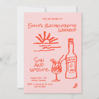 Möhippla Sol och Spritz Inbjudan