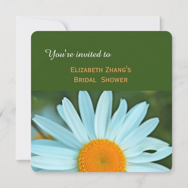 möhippor av ren vit daisy av söt inbjudningar (Baksida)