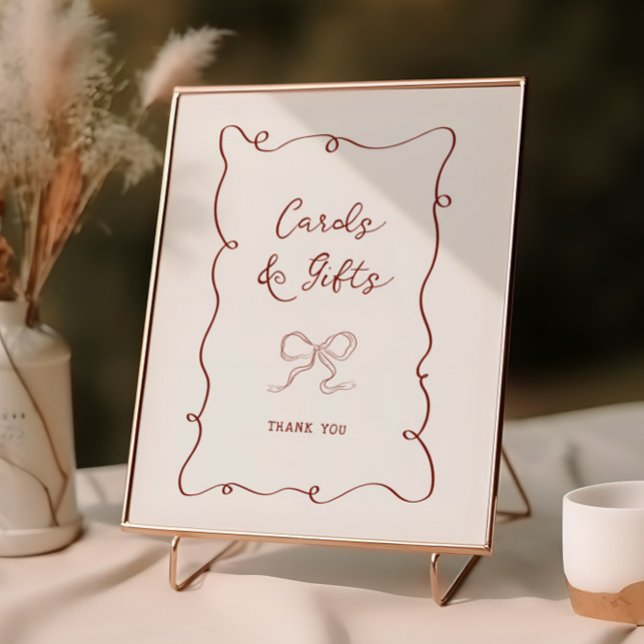 Möhippor för Burgundy Ram Ribbon-kort Poster (Skapare uppladdad)