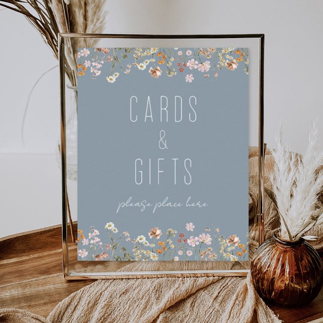 Möhippor för Dusty Blue Wildblomma Poster (Skapare uppladdad)