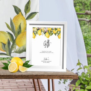 Möhippor för vattenfärgsfärger, Lemons-Blommigtar Poster