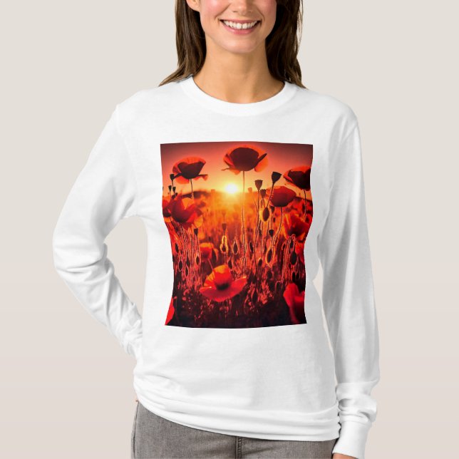 Mohn im Gegenlicht T Shirt (Framsida)