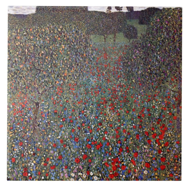 Mohnfeld, Gustav Klimt Kakelplatta (Framsidan)