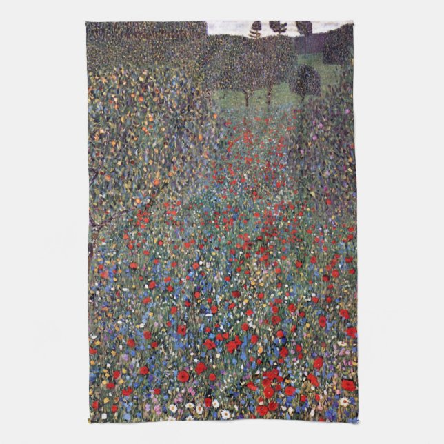 Mohnfeld, Gustav Klimt Kökshandduk (Vertikal)