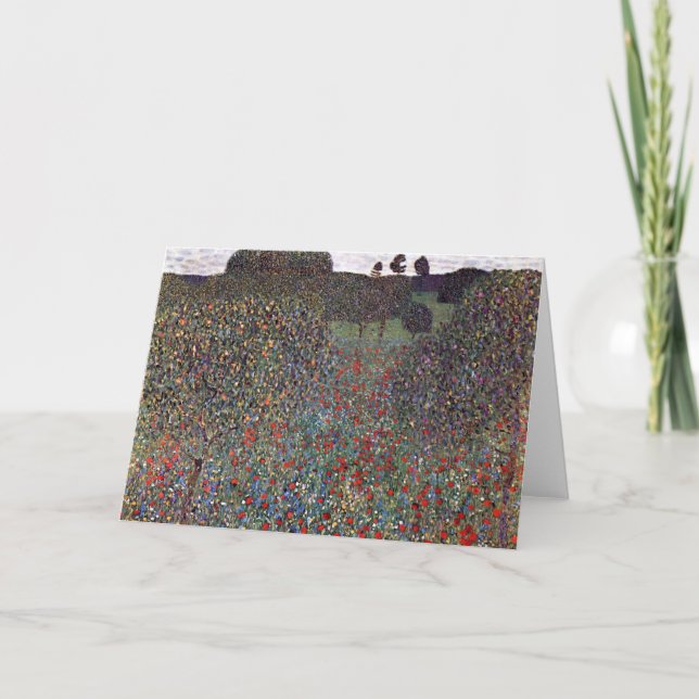 Mohnfeld, Gustav Klimt Kort (Framsida)