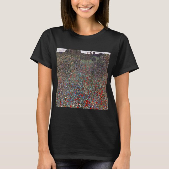 Mohnfeld, Gustav Klimt T Shirt (Framsida)