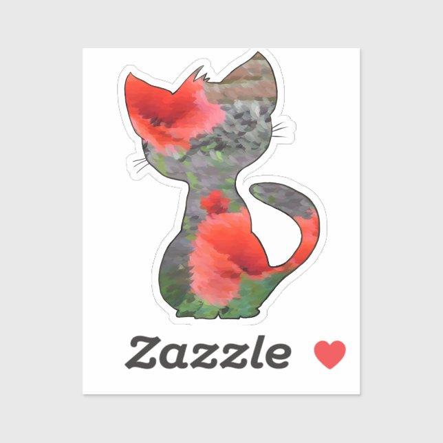 Mohnkatze Klistermärken (Ark)