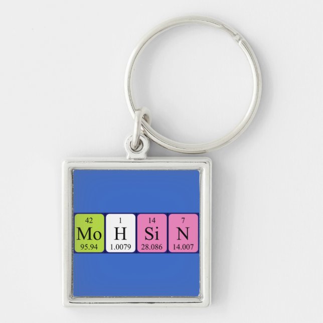 Mohsin Periodisk bord namn nyckelring (Framsidan)