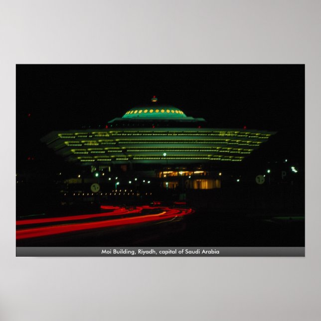 Moi Byggnad, Riyadh, Saudiarabiens huvudstad Poster (Framsidan)