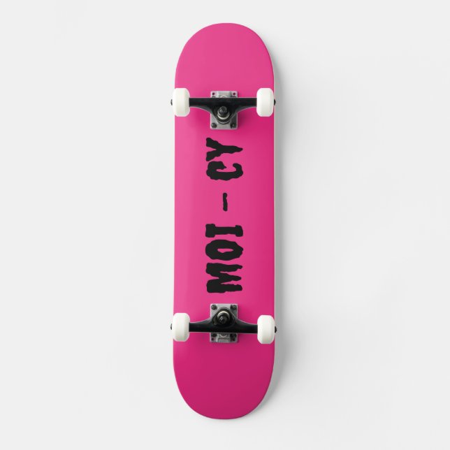 MOI - cy Komplettboard Pink Mini Skateboard Bräda 18,5 Cm (Framsida)