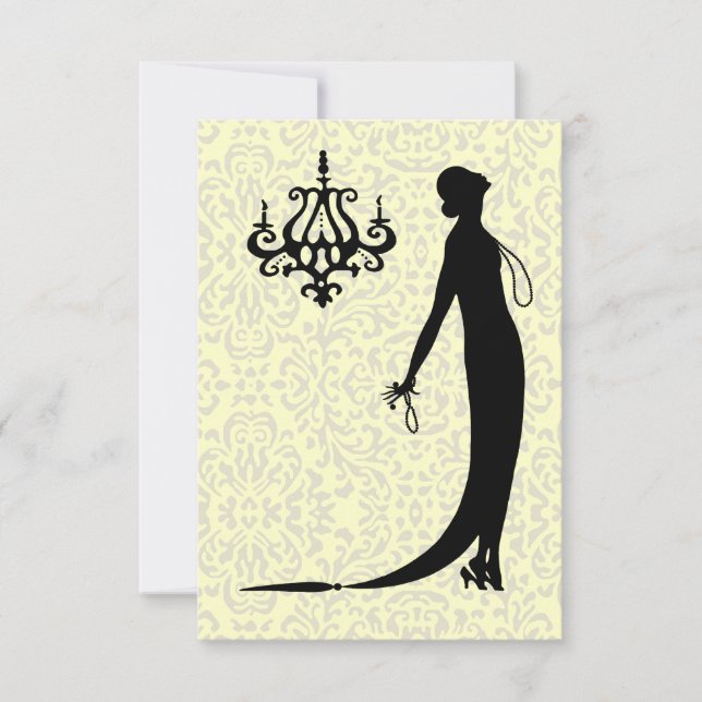 Moi Mode Plate ~ Inbjudan Fransk Deco Nouveau (Framsida)
