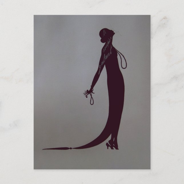 Moi Mode Plate ~ Postcard Fransk Vintage Vykort (Framsida)