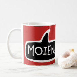 MOIEN! Luxemburgska Hälsning Tal Bubble Kaffemugg