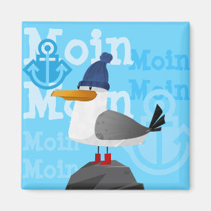 "Moin Moin" fiskmås Magnet