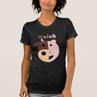 Moink: Tecknadko och griskvinna t-skjorta (mörk) Tee
