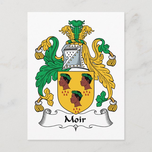 Moir Family Crest Vykort (Framsida)