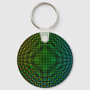 Moire Checkerss av Kenneth Yoncich Nyckelring