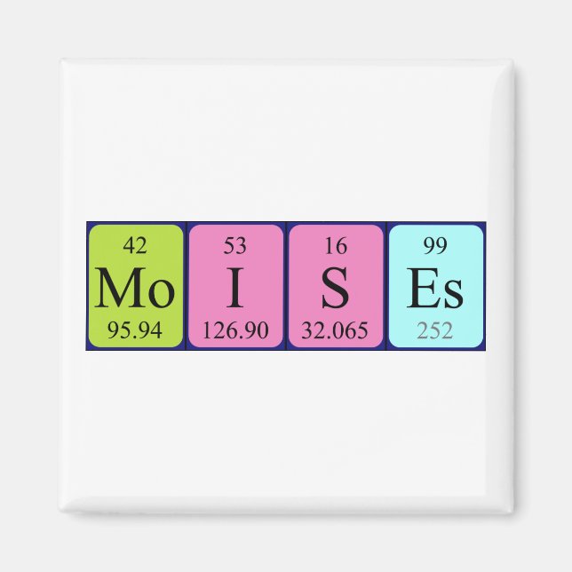 Moises periodiska magnet bord namn (Framsidan)