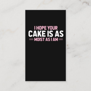 Moist Cake Vuxen humor Dirty och Funny Baker Visitkort