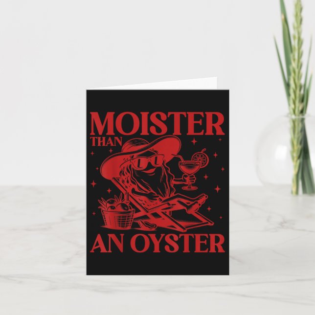 Moister än Oyster Funny Olämplig Vuxen H Kort (Framsida)